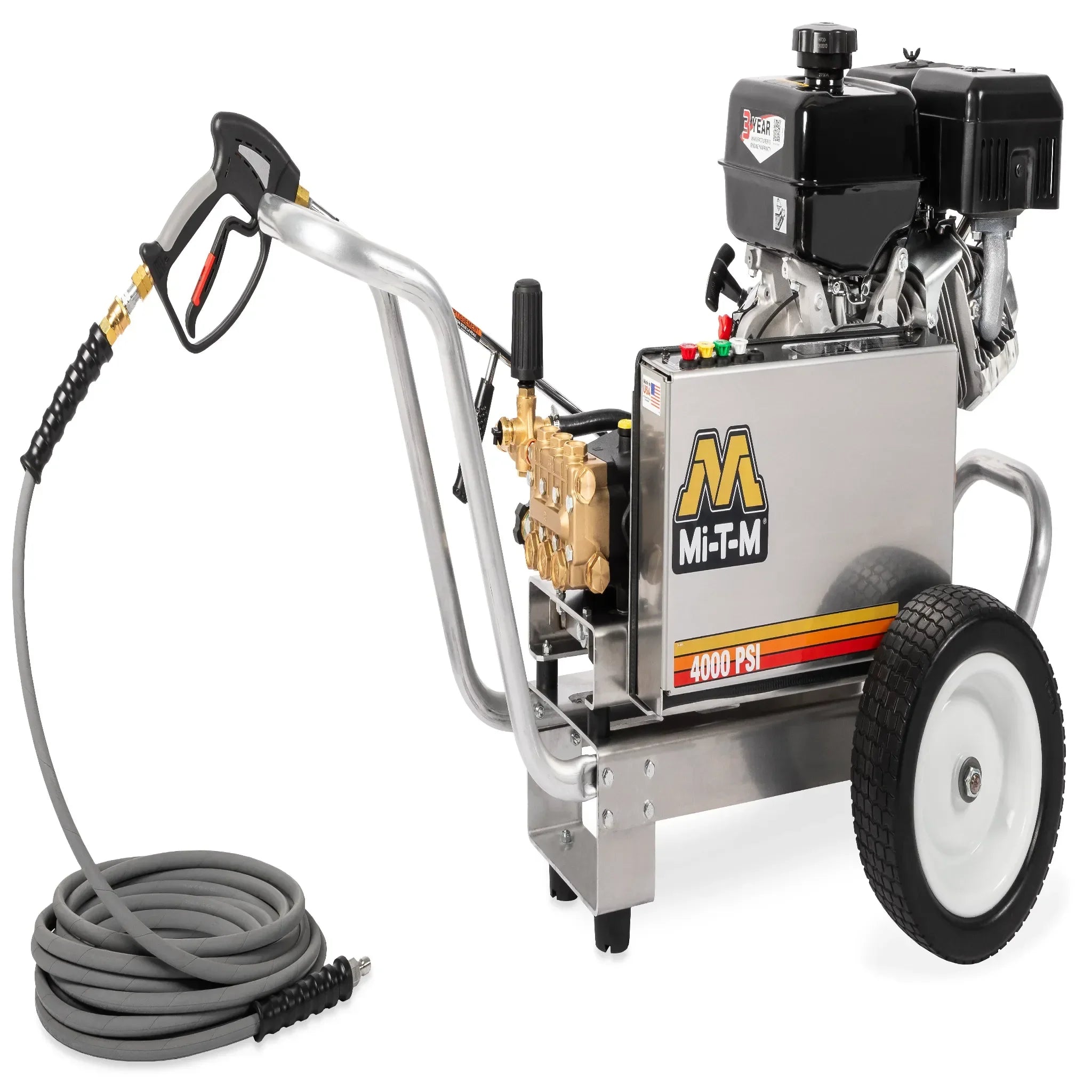 Mi-T-M CBA Aluminum Series Gasoline Belt Drive - CBA-4004-1MGM - Commercial Cleaning – Pressure Washer, 4000 PSI, 165 lbs