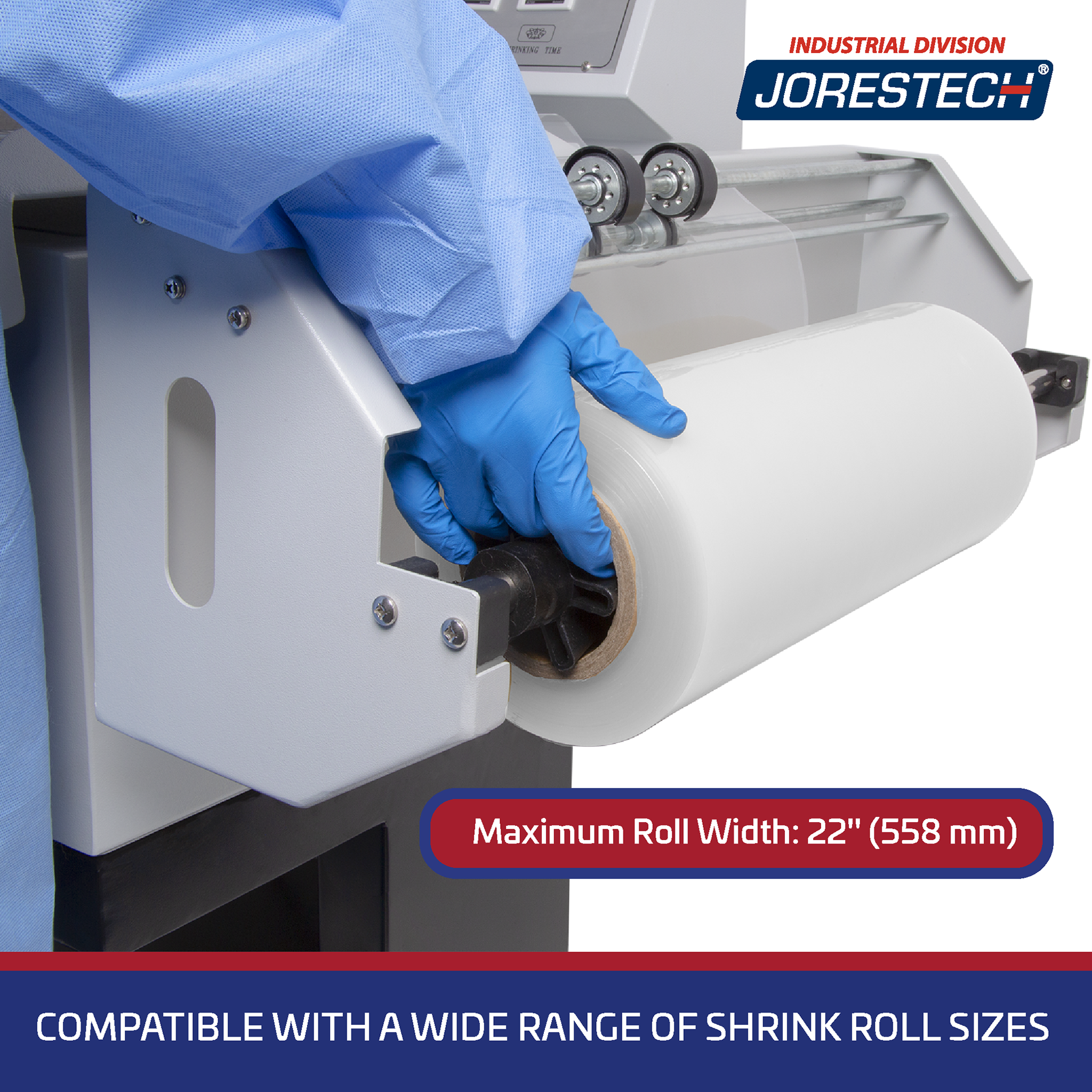 Jores Technologies Chamber Shrink Wrapping System Sealer All-in-One with Mesh Conveyor– 22” X 16”