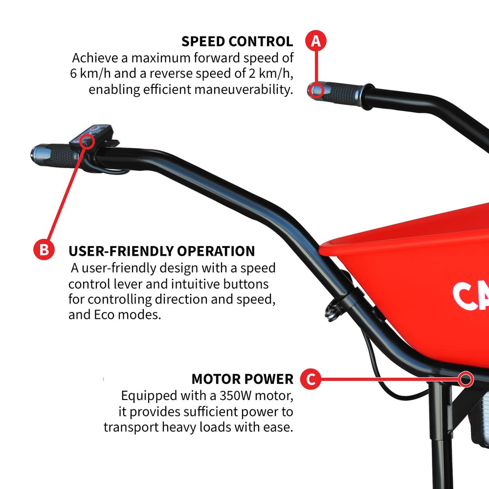 Tomahawk Electric Utility Cart 40V Battery-Powered Wheelbarrow 570-lb. Bucket Capacity - Machine Horizon
