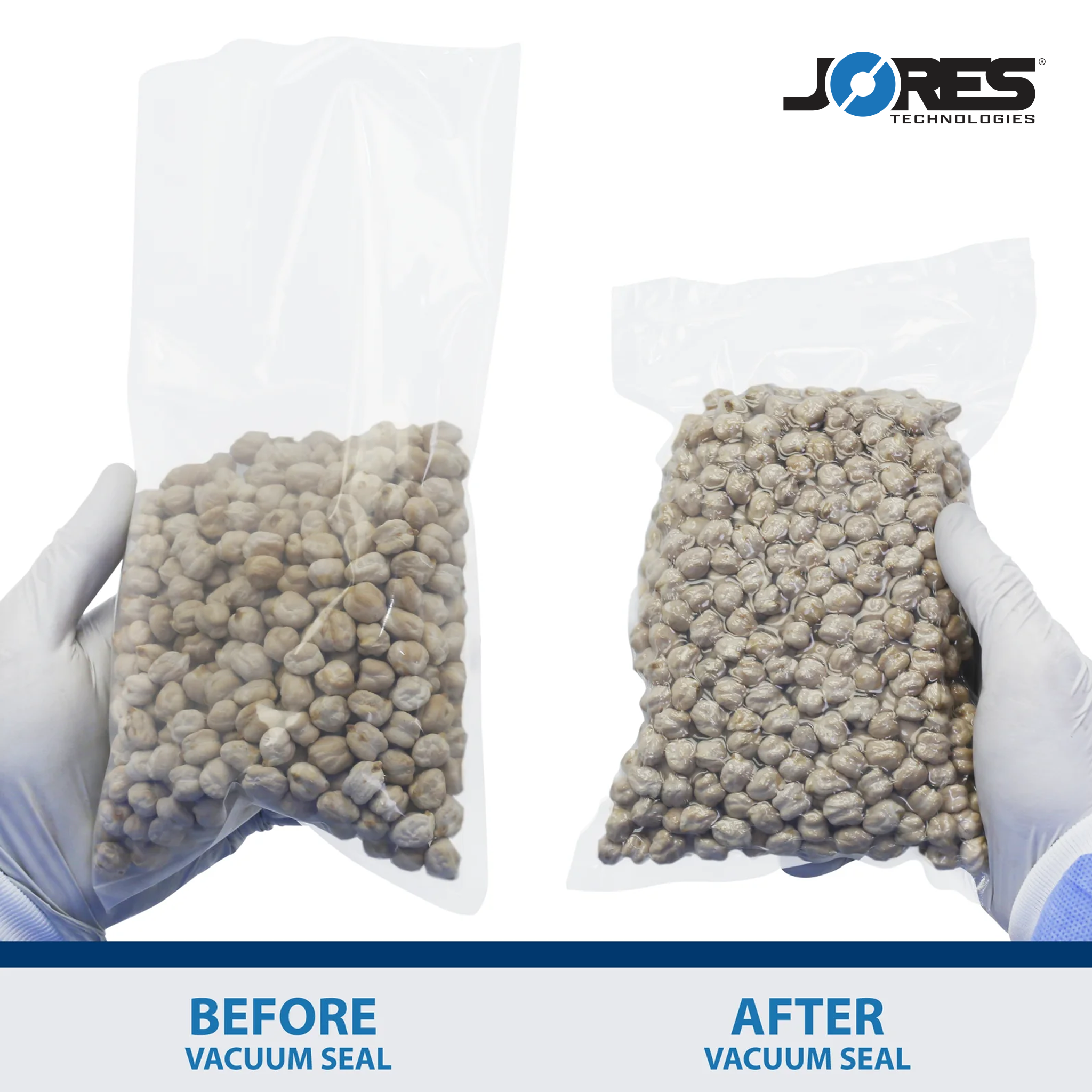 Jores Technologies Commercial Single Chamber Vacuum Sealer with Dual 20” Seal Bar