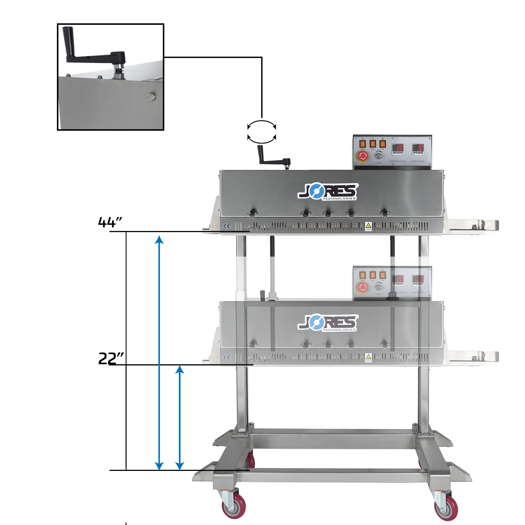 Jores Technologies Conveyorless Continuous Band Sealer for Variable Bag Heights