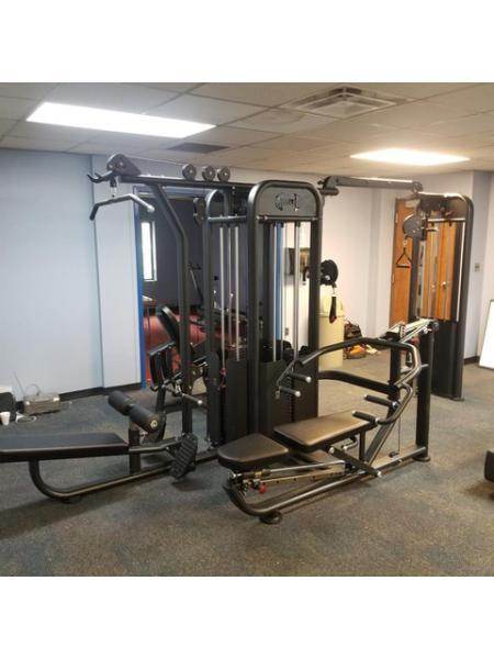 5 Stack Megatron Compact Multi-Gym - Muscle D Fitness - Lat Pull, Low Row, Bench Press, Lat Pull, Leg Ext / Curl - Machine Horizon