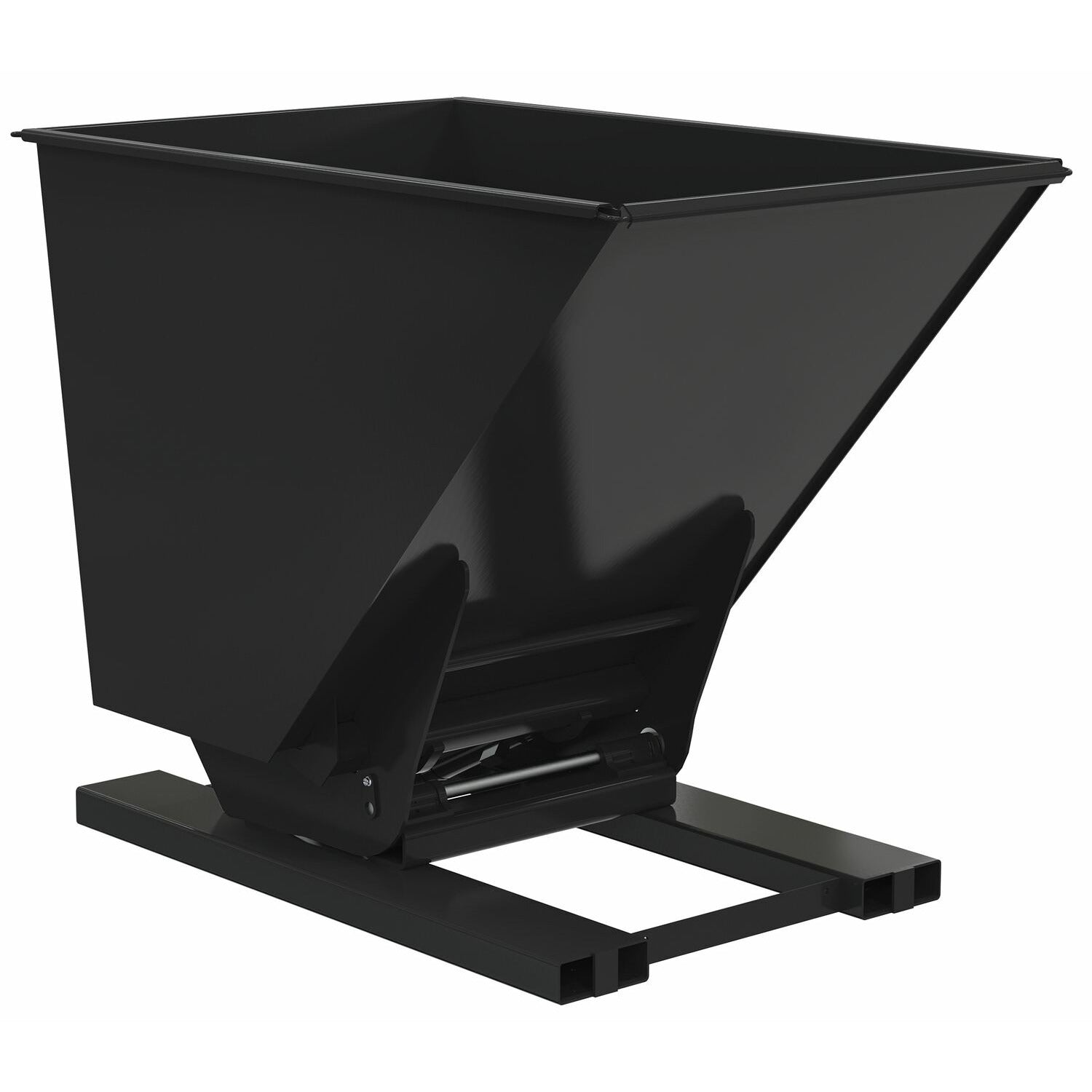 Vestil Steel Heavy Duty Hydraulic Dumping Hopper 1-1/2 Cubic Yard 6,000 Lb. Capacity Black - D-150-HD-HYD-BK