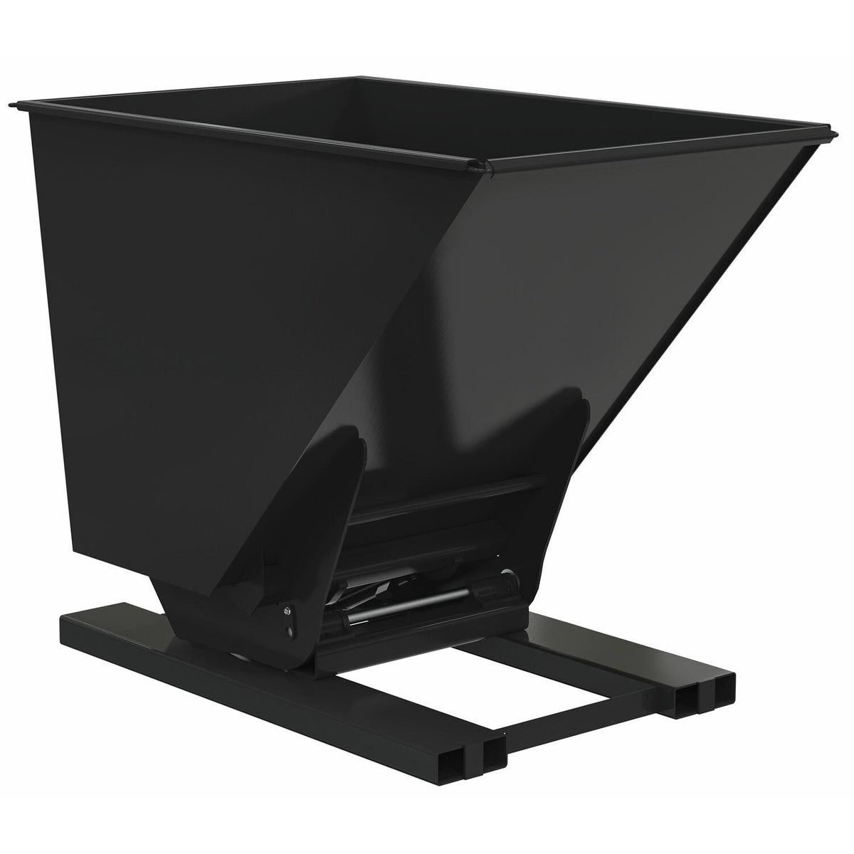 Vestil Steel Heavy Duty Hydraulic Dumping Hopper 1-1/2 Cubic Yard 6,000 Lb. Capacity Black - D-150-HD-HYD-BK