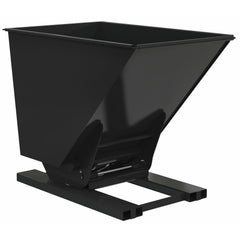 Vestil Steel Heavy Duty Hydraulic Dumping Hopper 1-1/2 Cubic Yard 6,000 Lb. Capacity Black - D-150-HD-HYD-BK