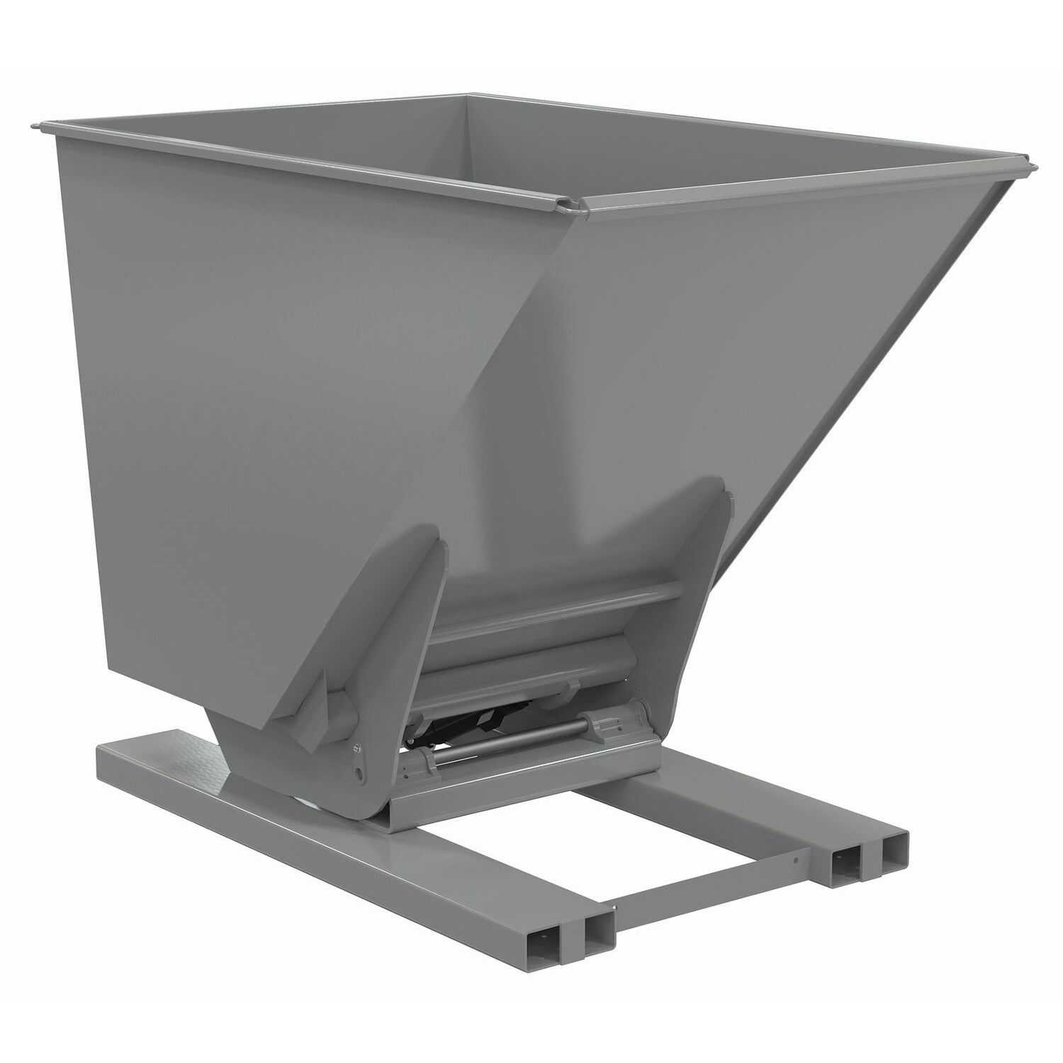 Vestil Steel Heavy Duty Hydraulic Dumping Hopper 1-1/2 Cubic Yard 6,000 Lb. Capacity Gray Semi Gloss- D-150-HD-HYD-GYSG
