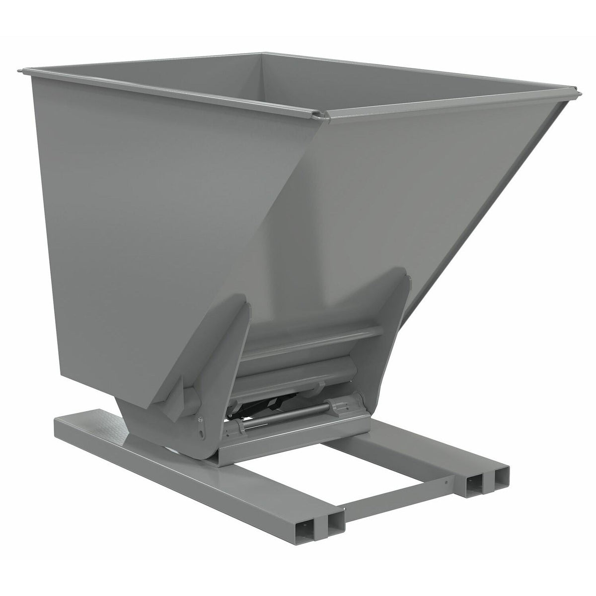 Vestil Steel Heavy Duty Hydraulic Dumping Hopper 1-1/2 Cubic Yard 6,000 Lb. Capacity Gray Semi Gloss- D-150-HD-HYD-GYSG