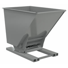 Vestil Steel Heavy Duty Hydraulic Dumping Hopper 1-1/2 Cubic Yard 6,000 Lb. Capacity Gray Semi Gloss- D-150-HD-HYD-GYSG
