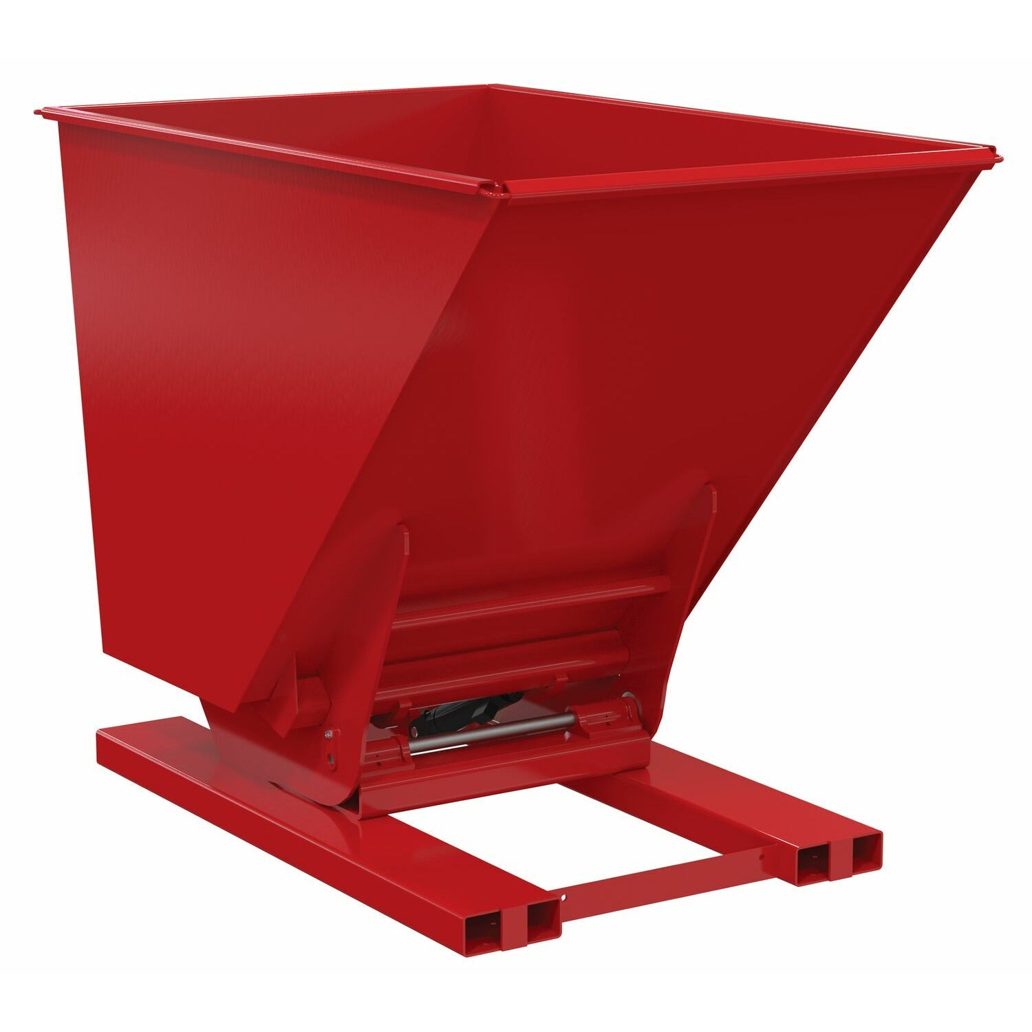 Vestil Steel Heavy Duty Hydraulic Dumping Hopper 1-1/2 Cubic Yard 6,000 Lb. Capacity Red - D-150-HD-HYD-RD