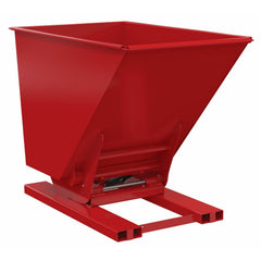 Vestil Steel Heavy Duty Hydraulic Dumping Hopper 1-1/2 Cubic Yard 6,000 Lb. Capacity Red - D-150-HD-HYD-RD