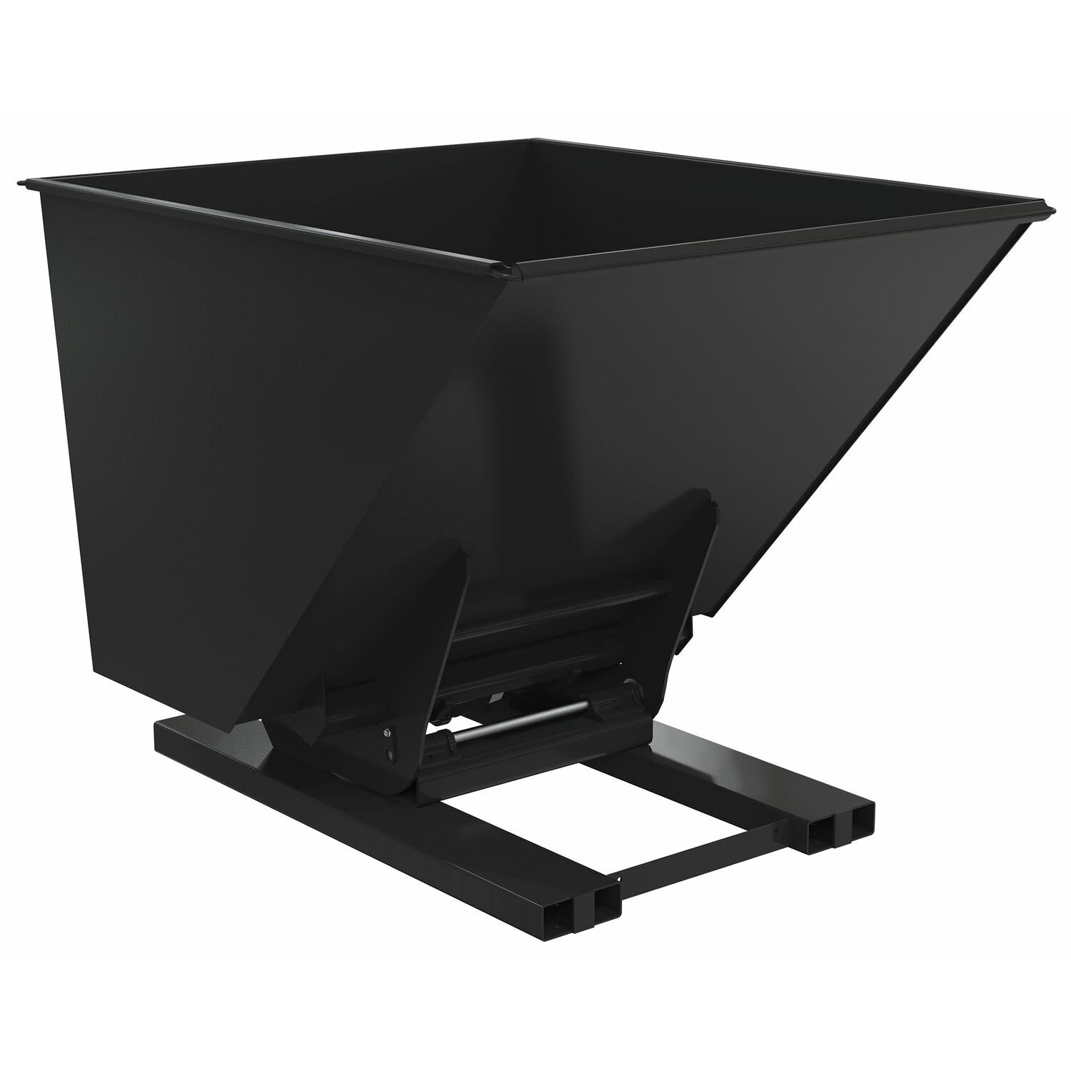 Vestil Steel Heavy Duty Hydraulic Dumping Hopper 2 Cubic Yard 6,000 Lb. Capacity Black- D-200-HD-HYD-BK