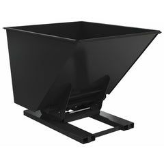 Vestil Steel Heavy Duty Hydraulic Dumping Hopper 2 Cubic Yard 6,000 Lb. Capacity Black- D-200-HD-HYD-BK