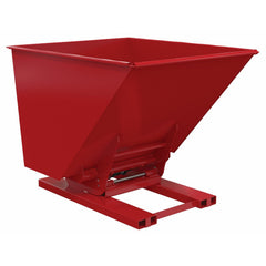 Vestil Steel Heavy Duty Hydraulic Dumping Hopper 2 Cubic Yard 6,000 Lb. Capacity Red- D-200-HD-HYD-RD