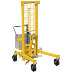 Vestil Steel Economical DC Drum Transporter 55 Gallon 800 Lb. Capacity Yellow - DCR-880-H-HP-DC