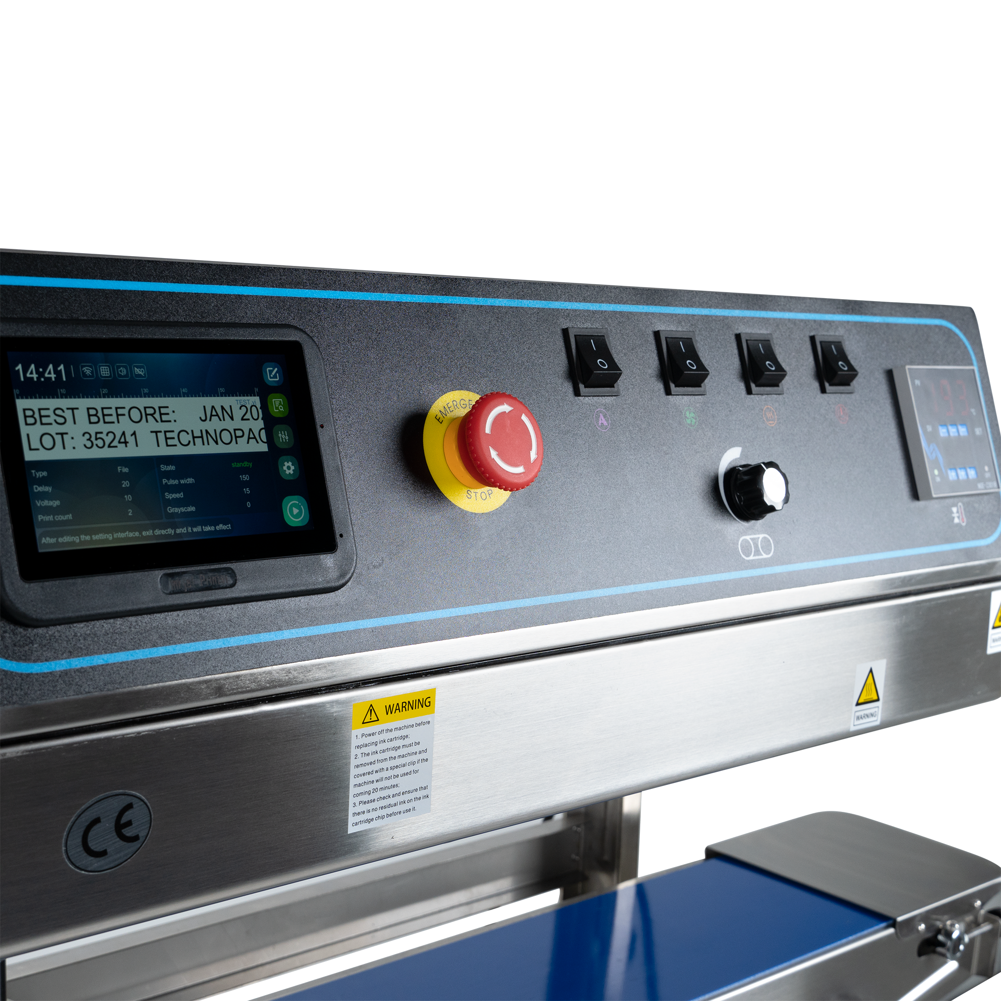 Jores Technologies Digital Vertical Continuous Band Sealer with TIJ Printer 810I-TIJ