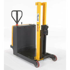 Vestil Steel Counter Balanced Drum Stacker 12V 52 In. x 26 In. x 58 In. 550 Lb. Capacity Yellow- DRLT-CB-54-MDPL