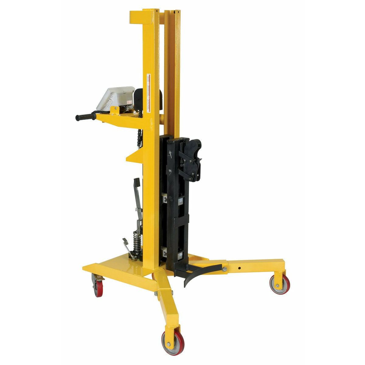 Vestil Steel Portable Ergonomic Drum Truck with Scale 38-5/8 In. x 35 In. x 64 In. 900 Lb. Capacity Yellow - DRUM-55-SCL-E