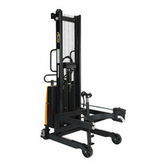 Vestil Steel Air Powered Drum Lifter/Rotator/Transporter 57 In. x 31 In. x 85 In. 550 Lb. Capacity Yellow- DRUM-LRT-AIR