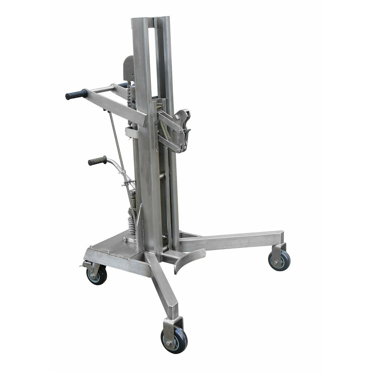 Vestil Stainless Steel Drum Lifter/Transporter 35 In. x 48 In. x 63 In. 800 Lb. Capacity Silver- DRUM-LT-SS