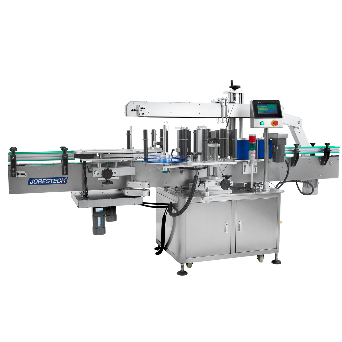 Jores Technologies Dual Automatic Label Applicator for Round and Flat Containers