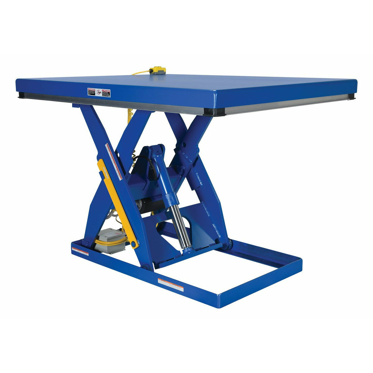 Vestil Steel Electric Hydraulic Lift Table 48 In. x 60 In. 2000 Lb. Capacity Blue- EHLT-4860-2-43