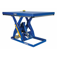 Vestil Steel Electric Hydraulic Lift Table 48 In. x 60 In. 2000 Lb. Capacity Blue- EHLT-4860-2-43