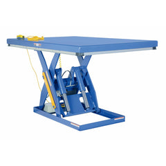 Vestil Steel Quick Ship Electric Hydraulic Lift Table 48 In. x 72 In. 3000 Lb. Capacity Blue- EHLT-4872-3-43-QS