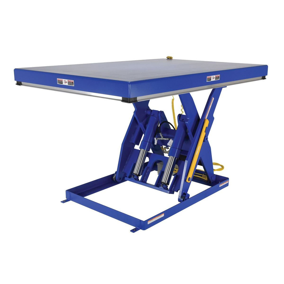 Vestil Steel Electric Hydraulic Lift Table 48 In. x 72 In. 5000 Lb. Capacity Blue-EHLT-4872-5-44