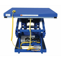 Vestil Steel Double Leg Scissor Lift Table 48 In. x 48 In. 2000 Lb. Capacity Blue -EHLTD-4848-2-70