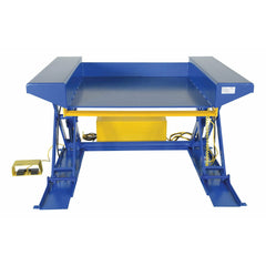 Vestil Steel Ground Lift Scissor Table 44 In. x 70 In. 2000 Lb. Capacity Blue- EHLTG-4470-2-48