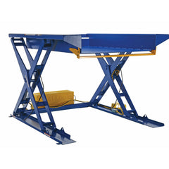 Vestil Steel Ground Lift Scissor Table 52 In. x 70 In. 2000 Lb. Capacity Blue- EHLTG-5270-2-48