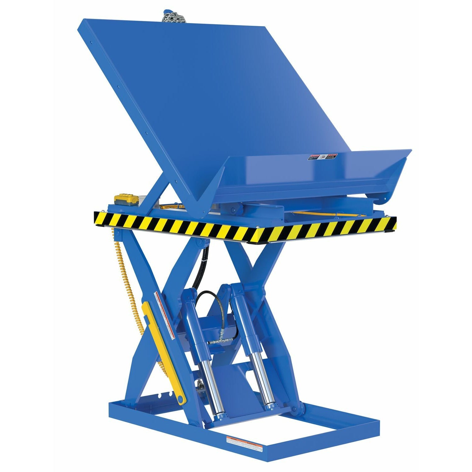 Vestil Steel Lift and End Tilt Scissor Table 36 In. x 48 In. 2000 Lb. Capacity Blue- EHLTT-3648-2-47