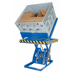 Vestil Steel Lift and End Tilt Scissor Table 36 In. x 48 In. 3000 Lb. Capacity Blue- EHLTT-3648-3-47