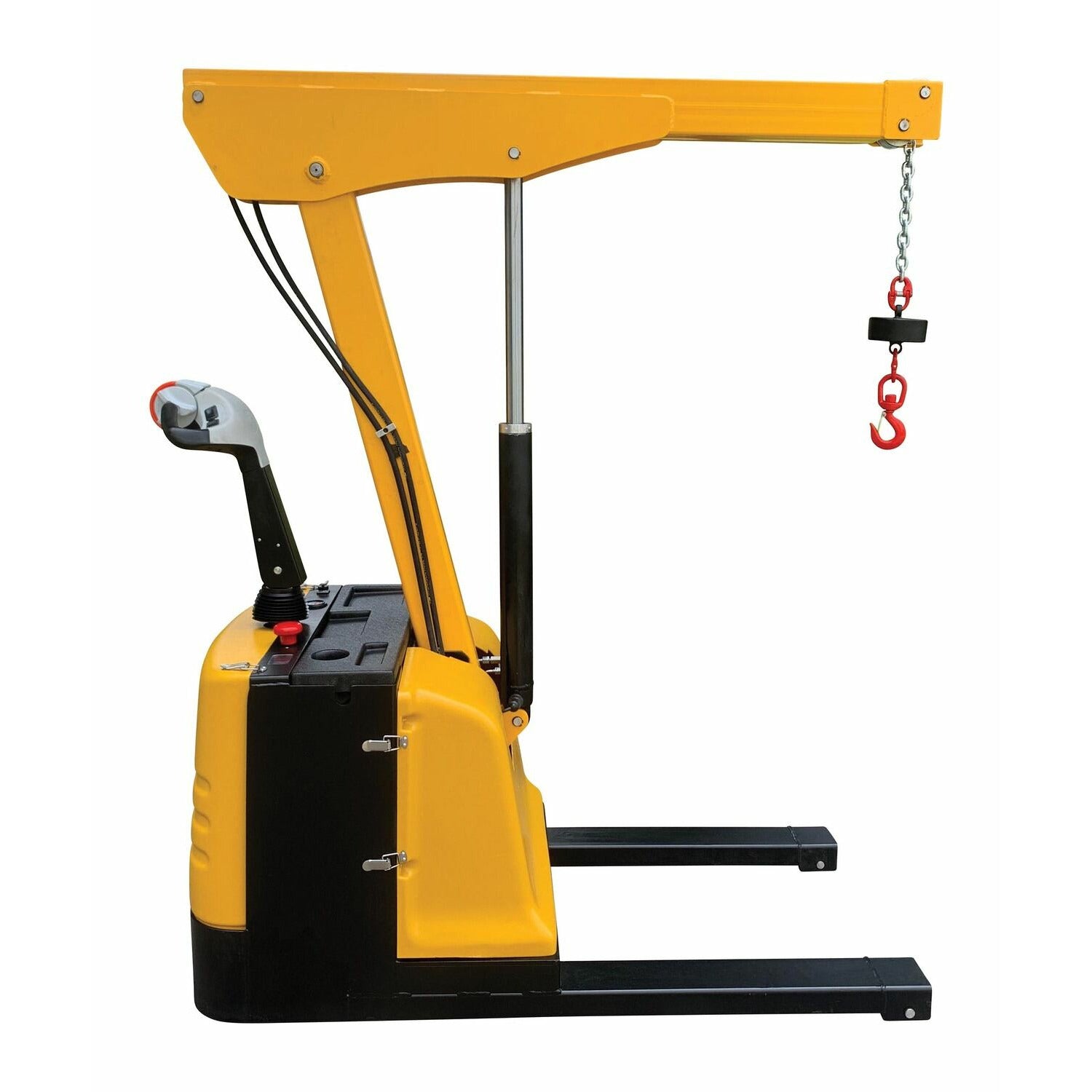 Vestil Steel Electric Powered Low Profile Floor Crane 1600 Lb. Capacity Yellow -EPFC-16-LP