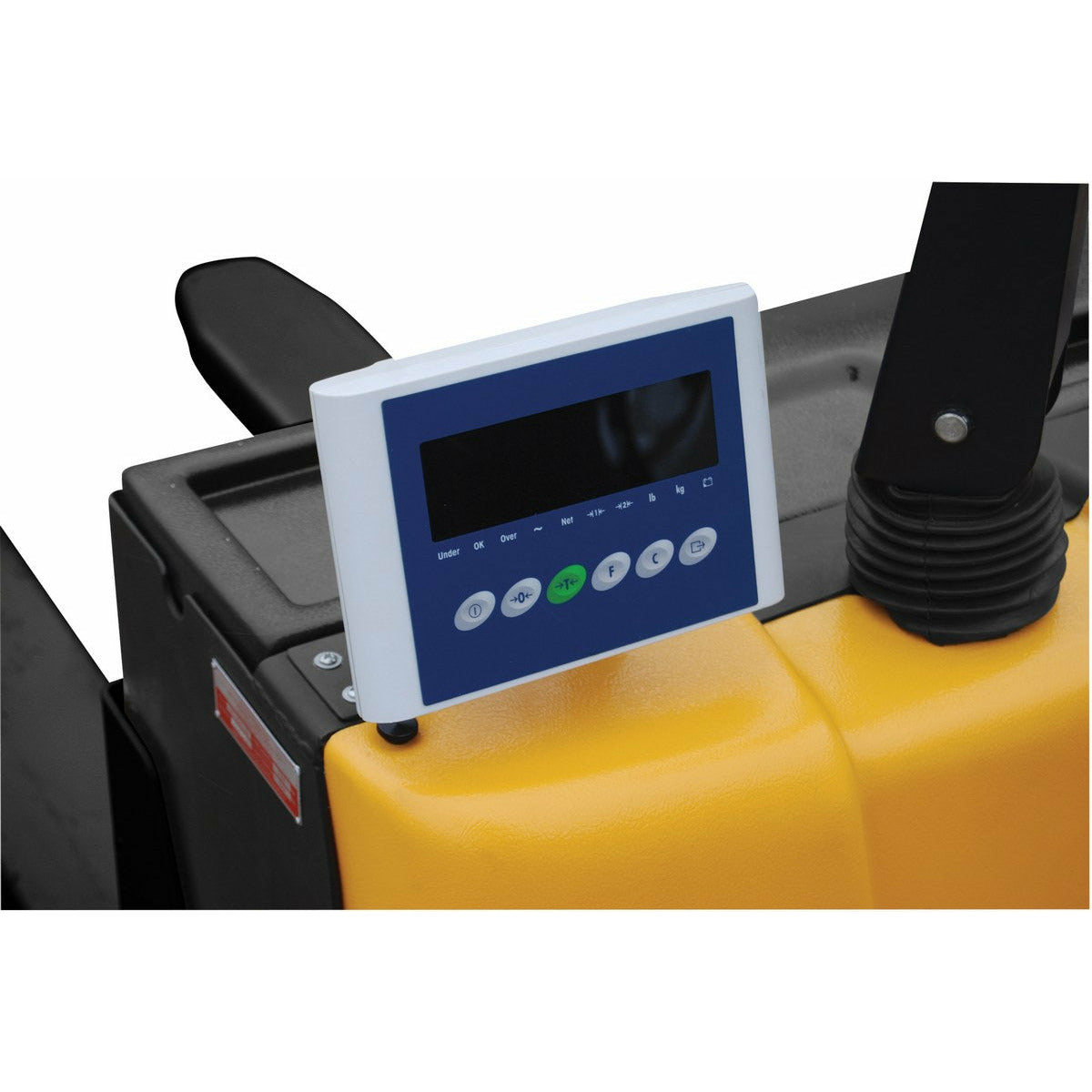 Vestil 48" Fork Electric Pallet Truck with Scale 25x47" 3000 lb Cap and 8" Lift Ht - EPT-2547-30-SCL