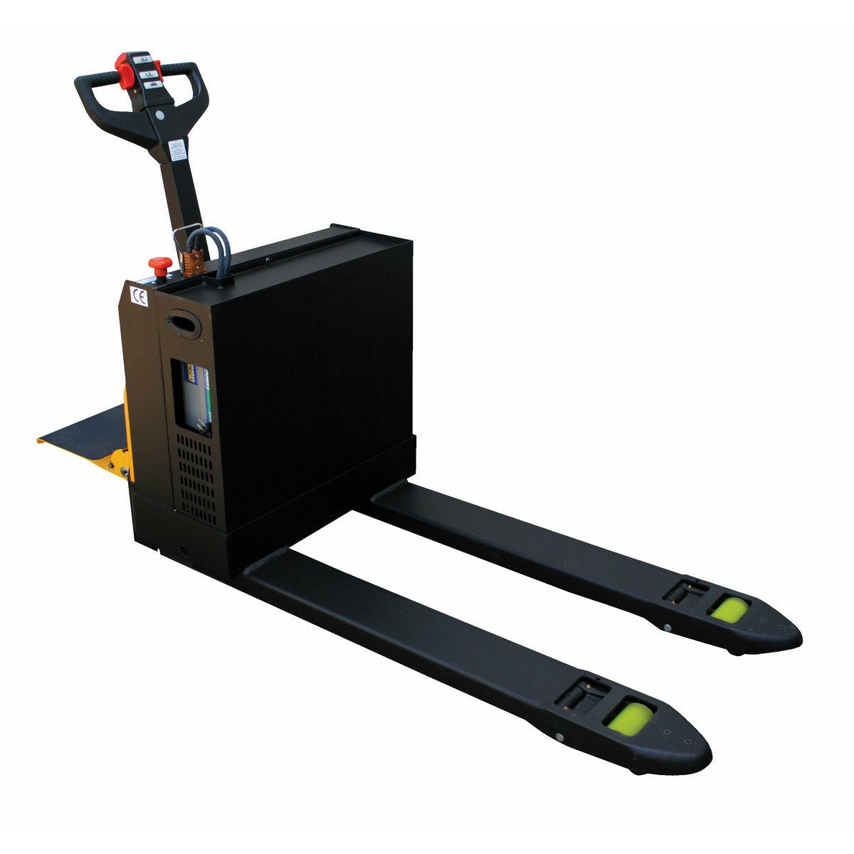 Vestil 48" Fork Electric Rider Pallet Truck 27x48" with 4500 lb Cap and 7.8 Lift Ht - EPT-2748-45-RP