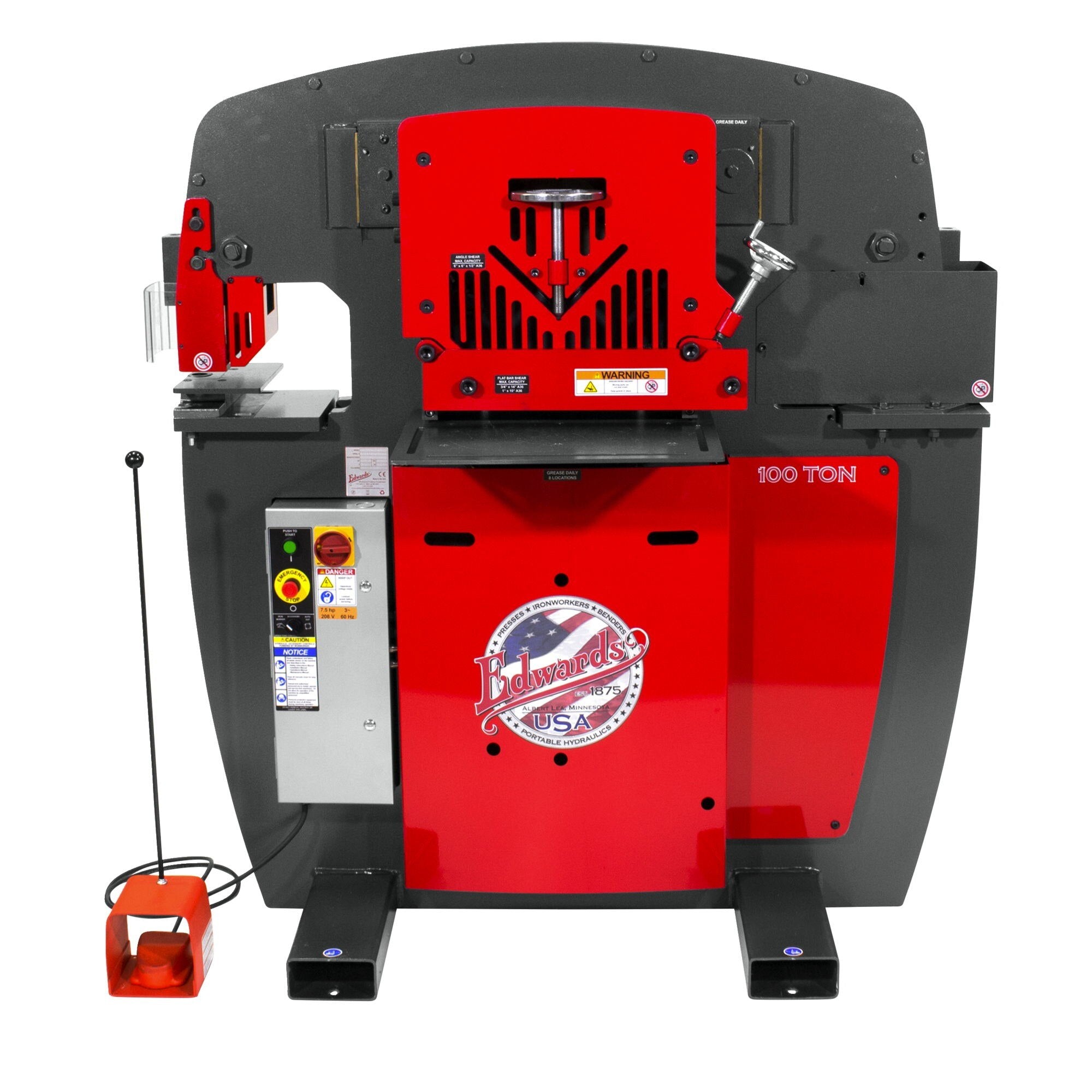 Edwards ED9-IW100-1P230-A 100 Ton Ironworker - 1PH, 230V, Accessory Pack
