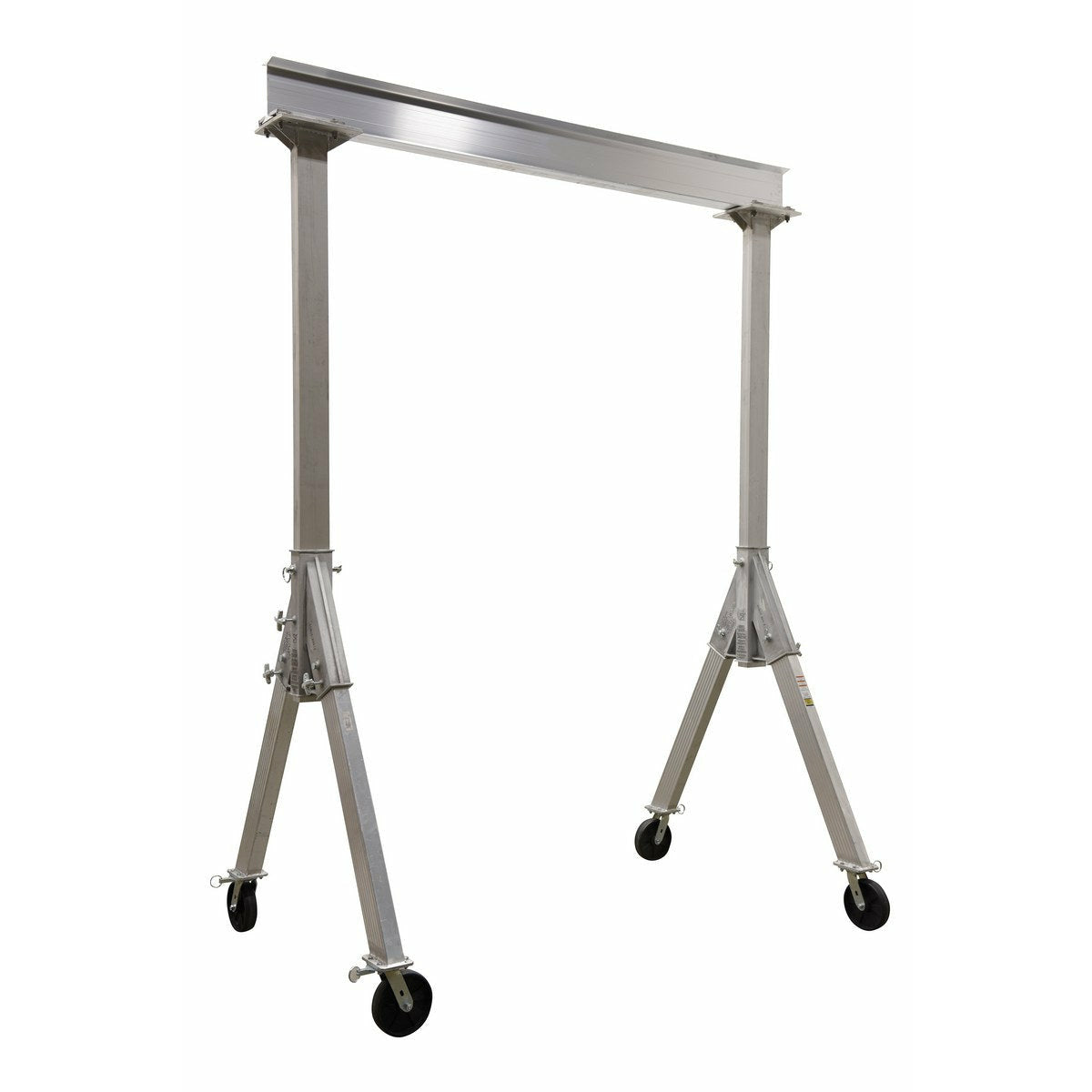 Vestil Aluminum Fixed Gantry Crane with Phenolic Locking Casters 10 Ft. x 10 Ft. 6000 Lb. Capacity Silver- FHA-6-10-10