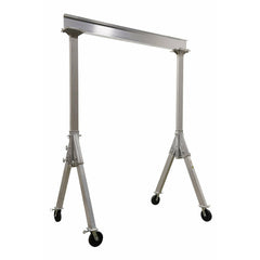 Vestil Aluminum Fixed Gantry Crane with Phenolic Locking Casters 10 Ft. x 10 Ft. 6000 Lb. Capacity Silver- FHA-6-10-10