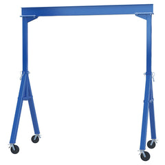 Vestil Steel Fixed Gantry Crane with Total Locking Glass Filled Nylon Casters 20 Ft. 4000 Lb. Capacity Blue- FHS-4-20-TLC