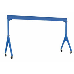 Vestil Steel Fixed Gantry Crane with Total Locking Phenolic Casters 15 Ft. 6000 Lb. Capacity Blue- FHS-6-15-TLC