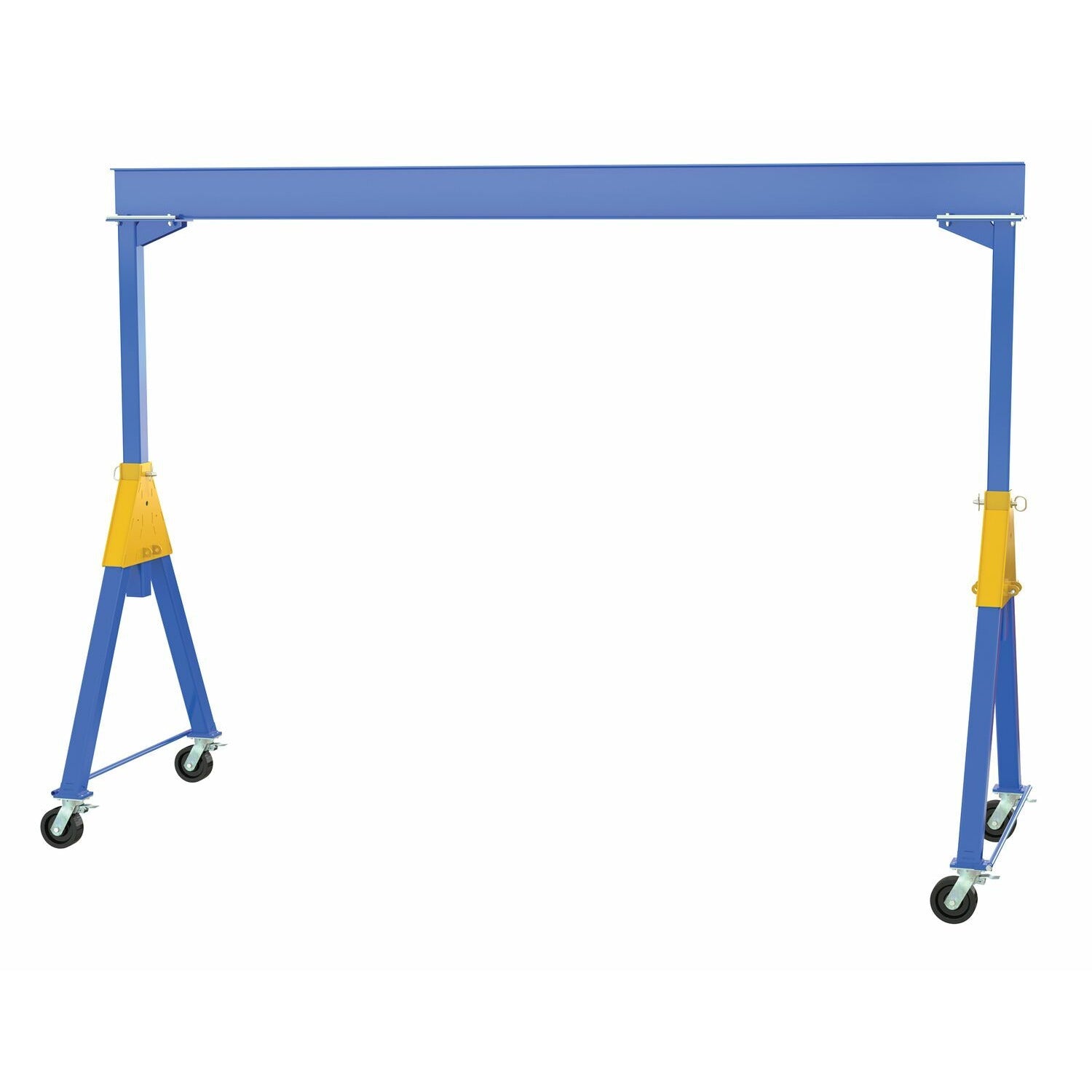 Vestil Steel Knockdown Fixed Gantry Crane with Total Locking Phenolic Casters 10 Ft. 6000 Lb. Capacity Blue- FHSN-6-10-TLC