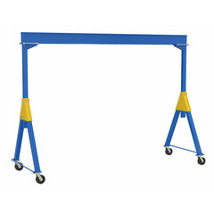 Vestil Steel Knockdown Fixed Gantry Crane with Phenolic Casters 15 Ft. 6000 Lb. Capacity Blue- FHSN-6-15