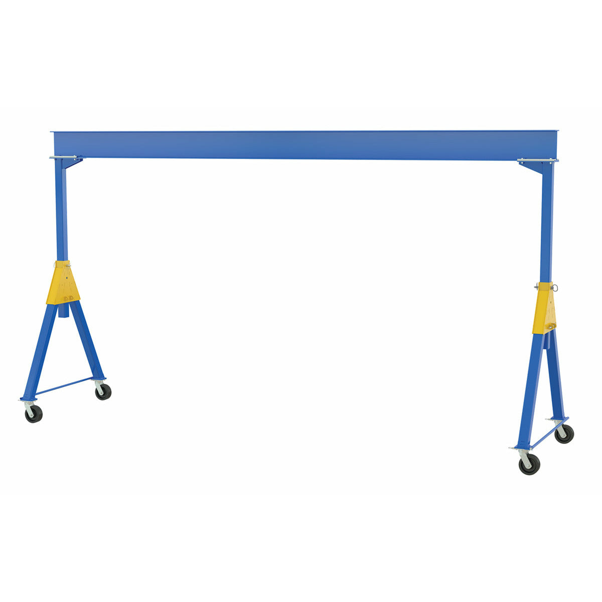 Vestil Steel Knockdown Fixed Gantry Crane with Phenolic Casters 20 Ft. 6000 Lb. Capacity Blue- FHSN-6-20