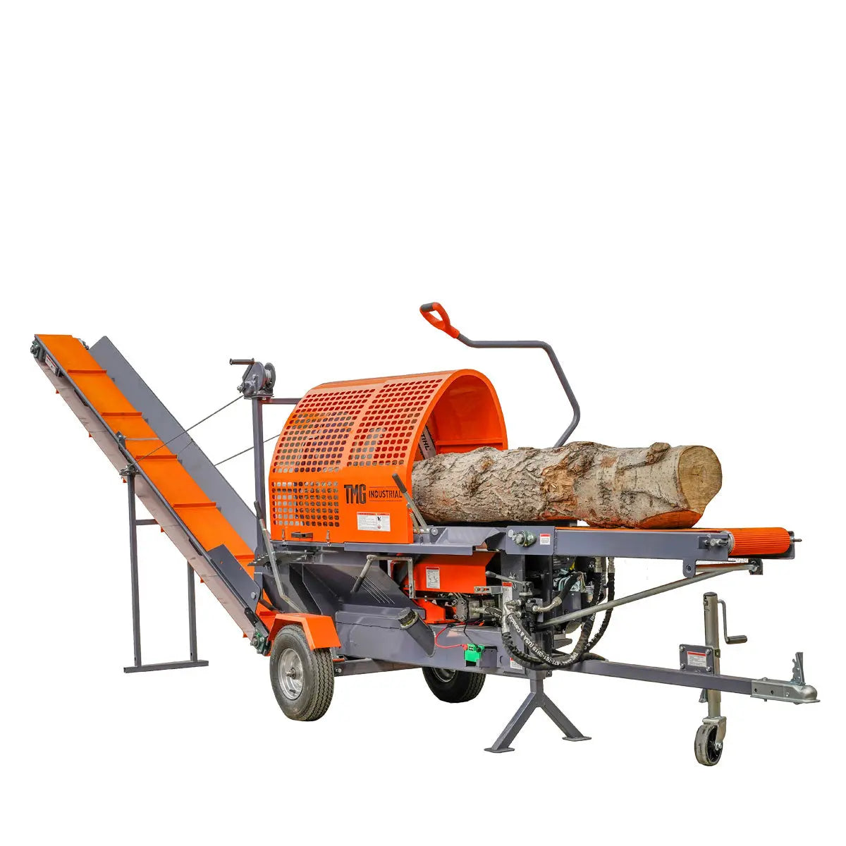 Firewood Log Splitter Processor Conveyor, 15" x 23" Log Capacity, 14 HP Kohler Engine, 18" STIHL Chainsaw, TMG-GLS20