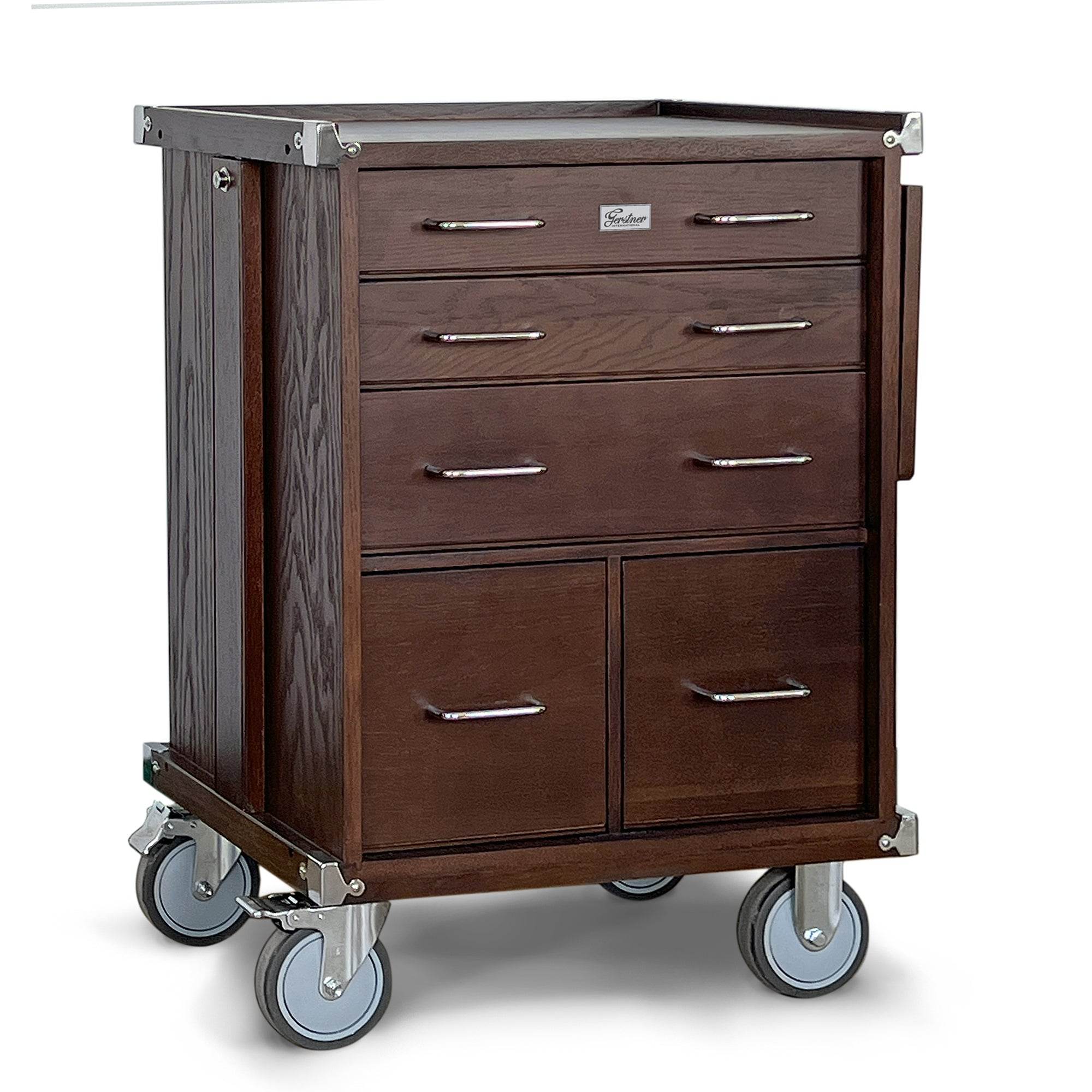 Pepetools Dark Oak 5-Drawer Roller Cabinet GI-R20-D - Gerstner International - Machine Horizon