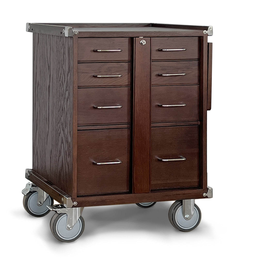 Pepetools Dark Oak 5-Drawer Roller Cabinet GI-R24-D - Gerstner International - Machine Horizon