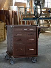Pepetools Dark Oak 5-Drawer Roller Cabinet GI-R24-D - Gerstner International - Machine Horizon