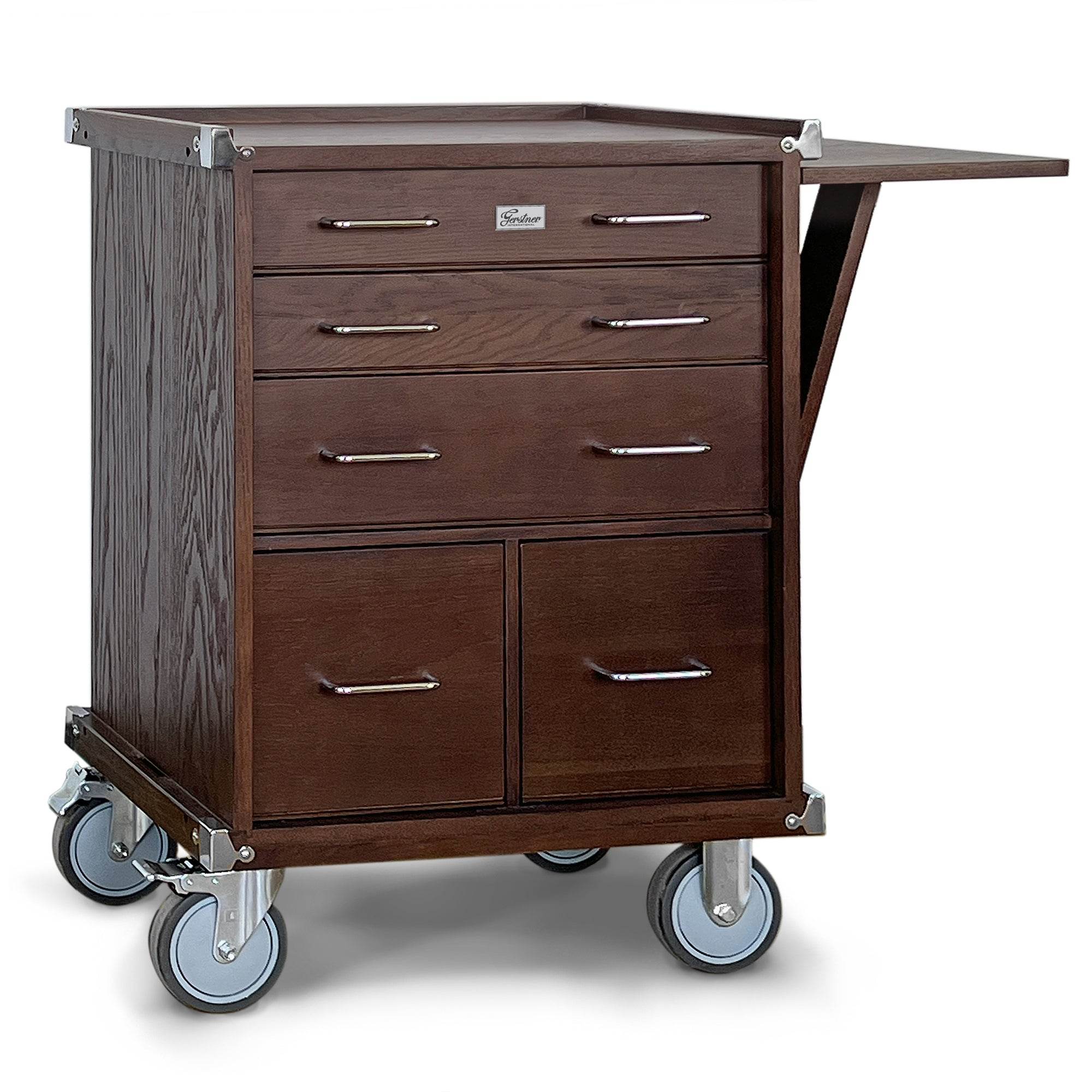 Pepetools Dark Oak 5-Drawer Roller Cabinet GI-R24-D - Gerstner International - Machine Horizon