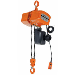 Vestil Steel Economy Chain Hoist with Chain Container 3 Phase 4000 Lb. Capacity Orange -H-4000-3
